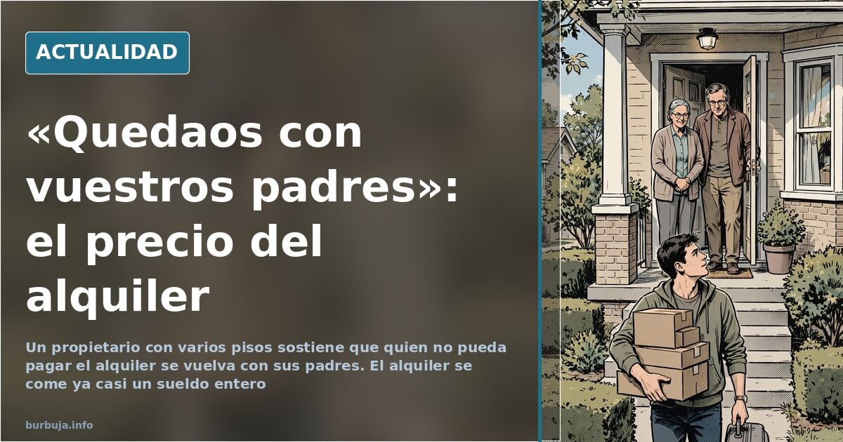 Fachada de un edificio de viviendas en alquiler con carteles de se alquila, escena editorial sobre el precio del alquiler