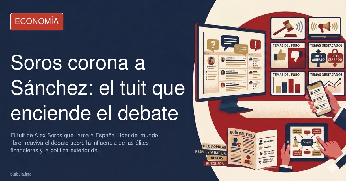 Alex Soros y Pedro Sánchez en un acto público