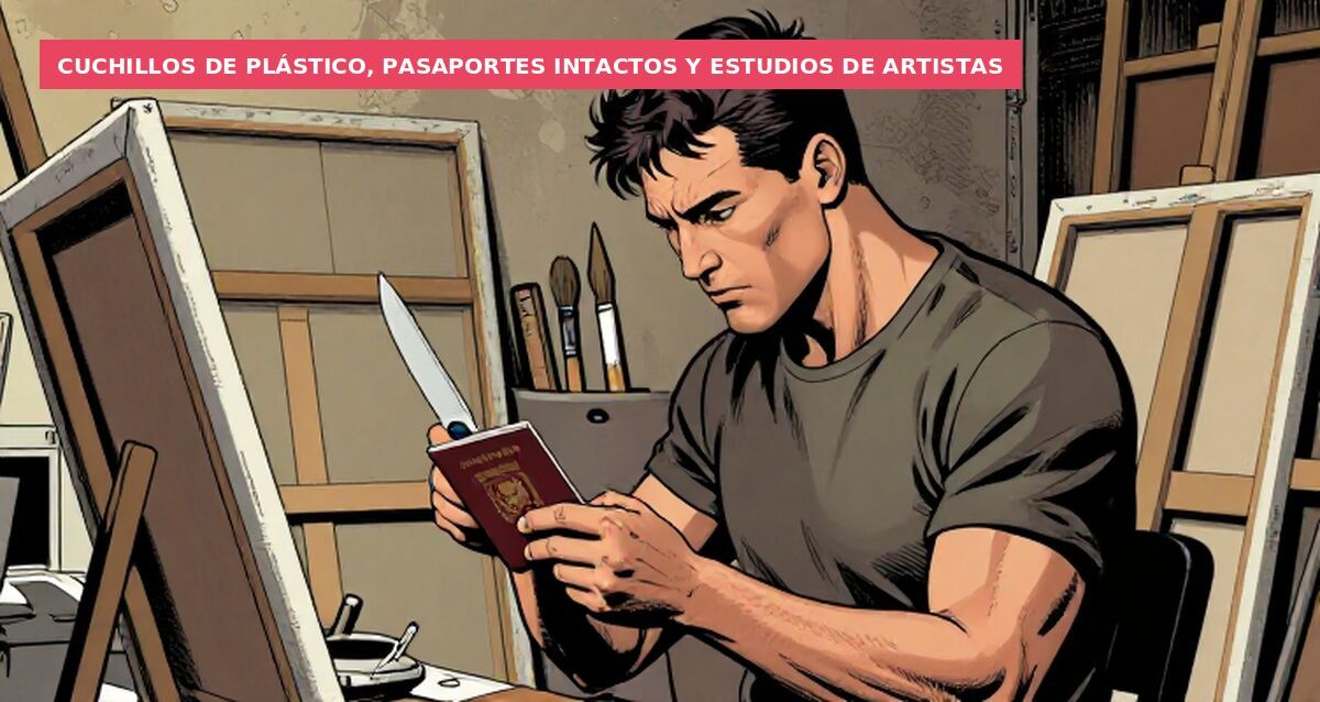 Cuchillos de plástico, pasaportes intactos y estudios de artistas