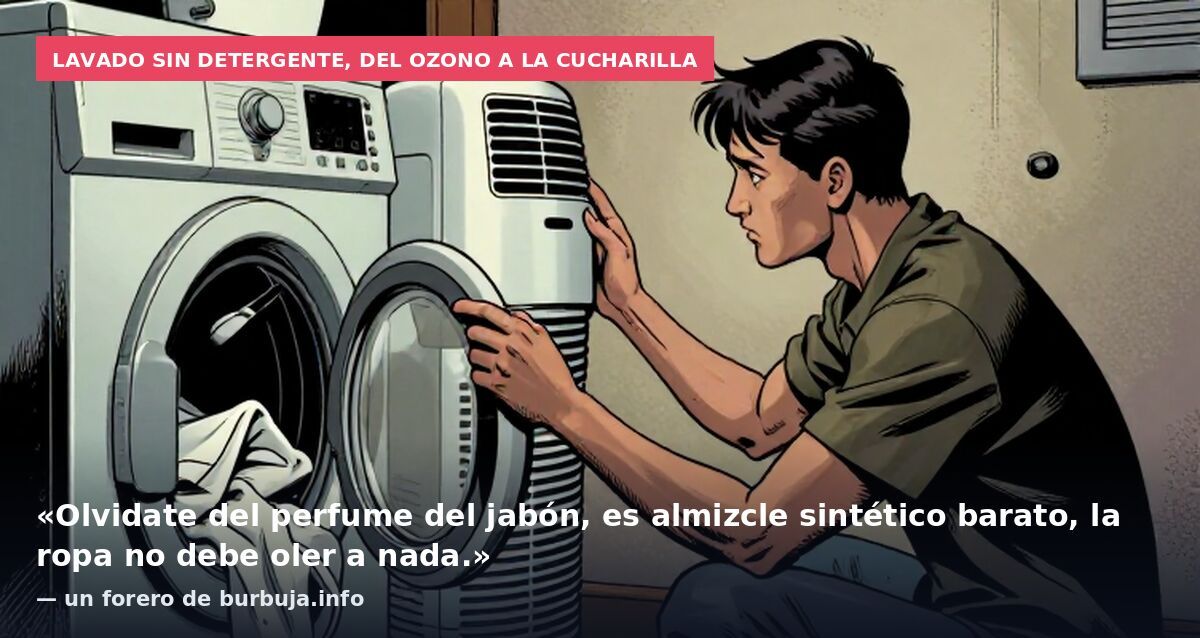 Lavado sin detergente, del ozono a la cucharilla: «Olvidate del perfume del jabón, es almizcle sintético barato, la ropa no debe oler a nada.» — un forero de burbuja.info