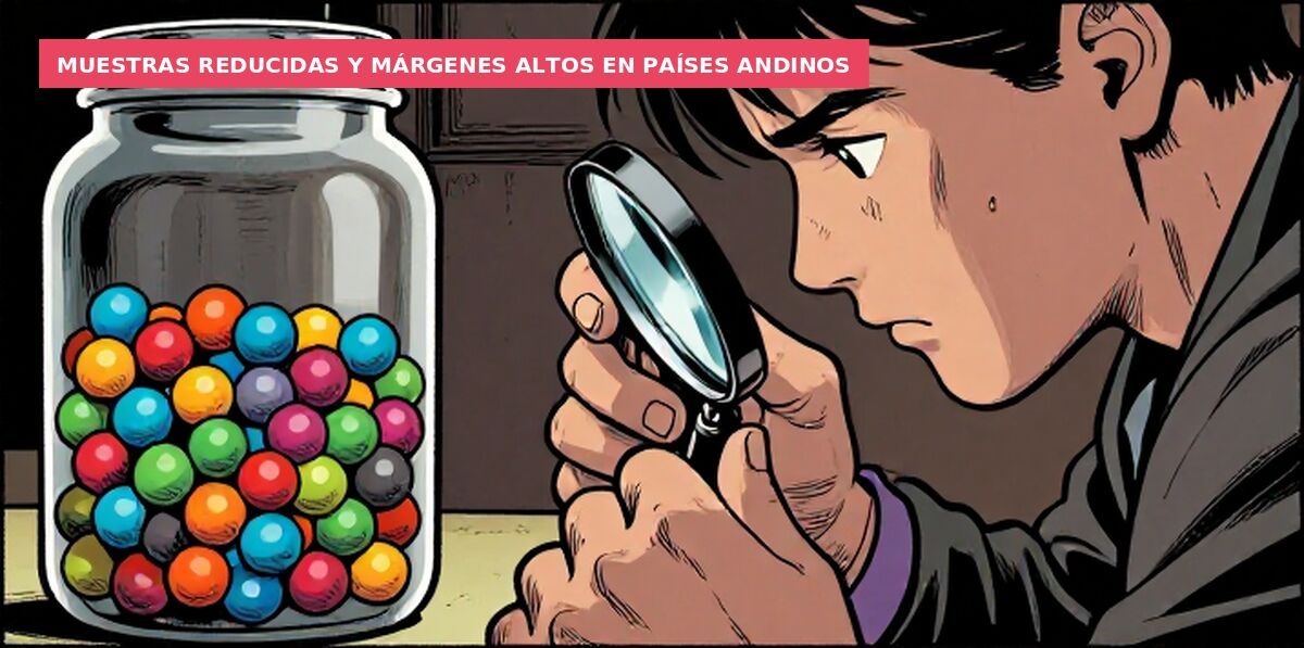 Muestras reducidas y márgenes altos en países andinos