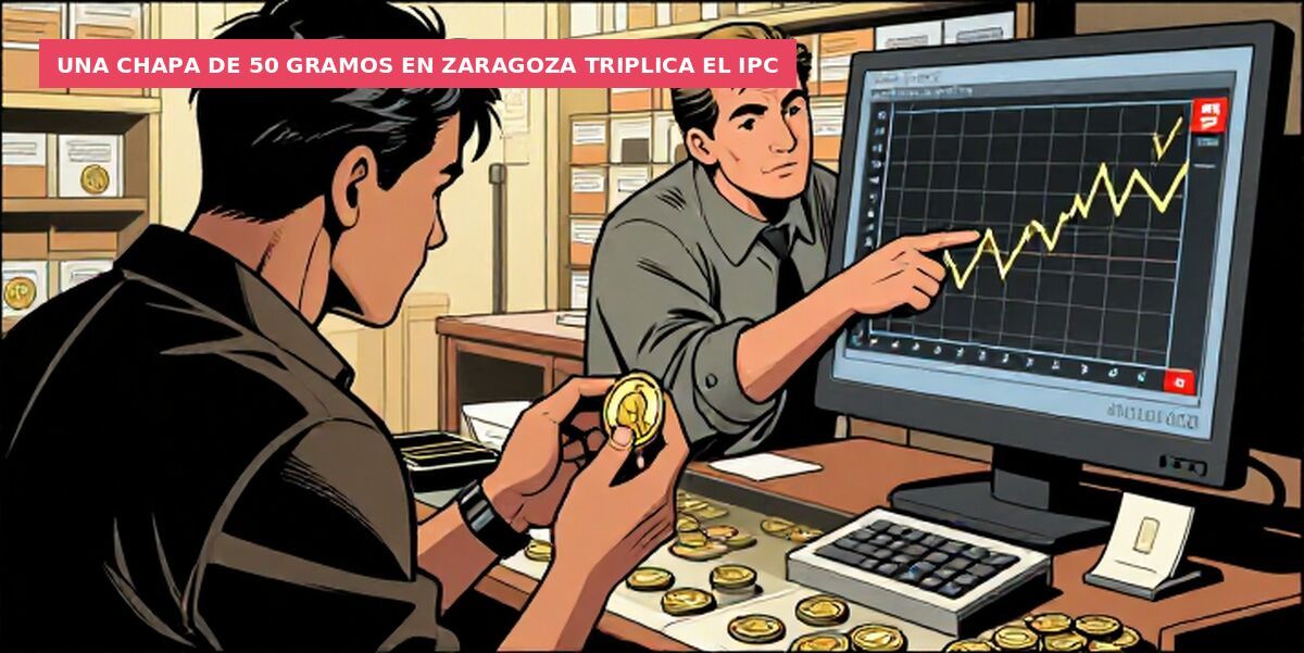 Una chapa de 50 gramos en Zaragoza triplica el IPC