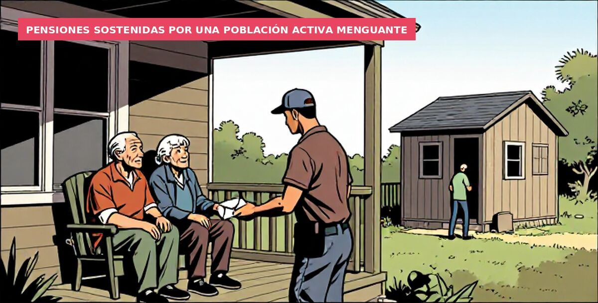 Pensiones sostenidas por una población activa menguante