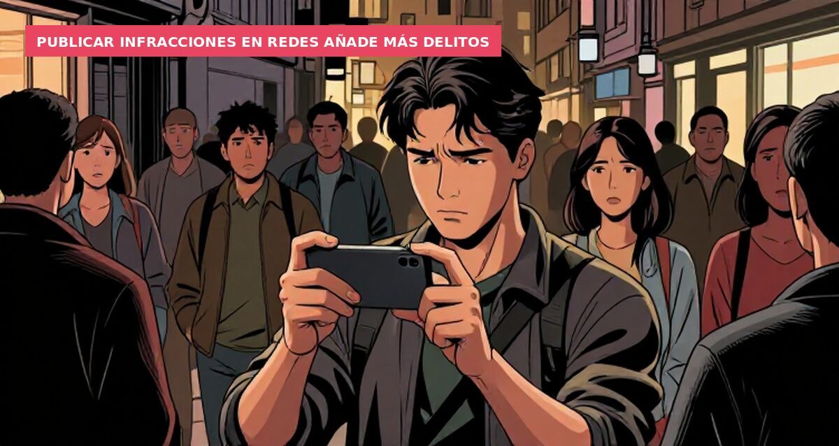 Publicar infracciones en redes añade más delitos
