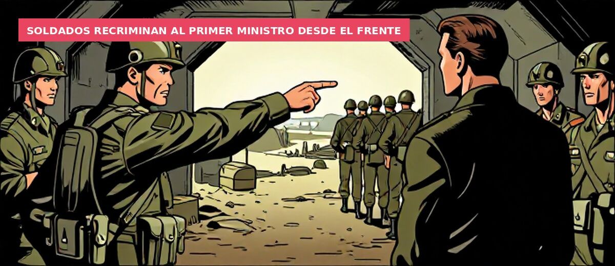 Soldados recriminan al primer ministro desde el frente