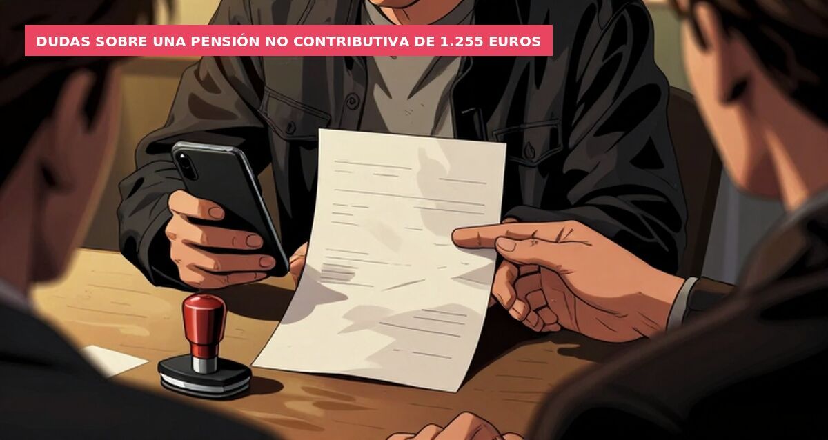 Dudas sobre una pensión no contributiva de 1.255 euros