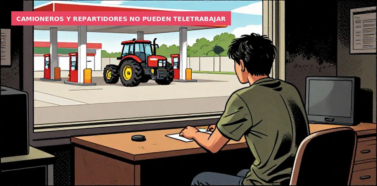 Camioneros y repartidores no pueden teletrabajar