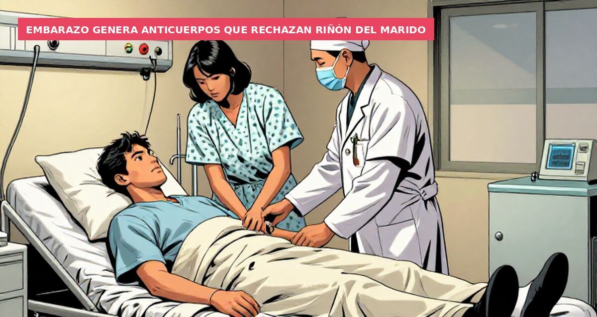 Embarazo genera anticuerpos que rechazan riñón del marido