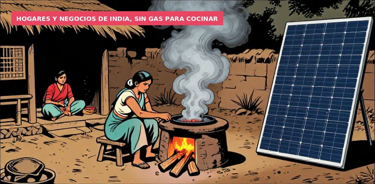 Hogares y negocios de India, sin gas para cocinar