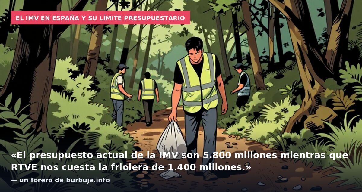 El IMV en España y su límite presupuestario: «El presupuesto actual de la IMV son 5.800 millones mientras que RTVE nos cuesta la friolera de 1.400 millones.» — un forero de burbuja.info