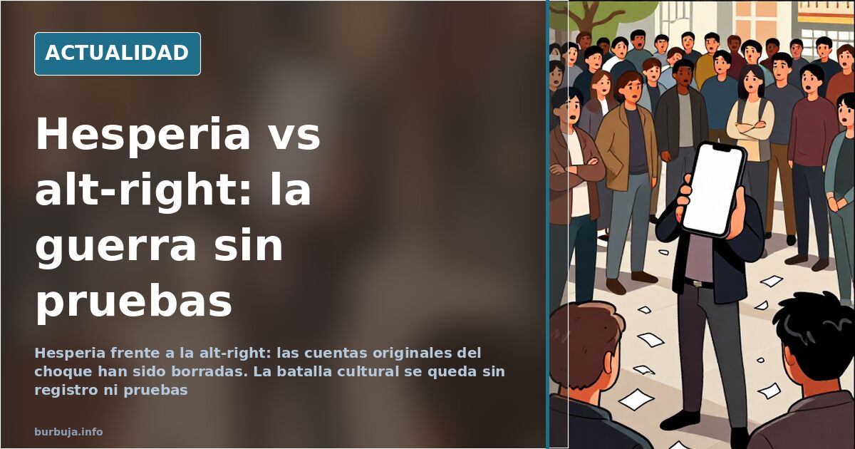 Hesperia contra la alt-right en un choque digital con cuentas borradas y fuentes desaparecidas