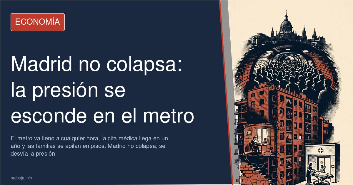 Viajeros apretados en el andén y las escaleras mecánicas de Atocha reflejando la saturación del metro de Madrid