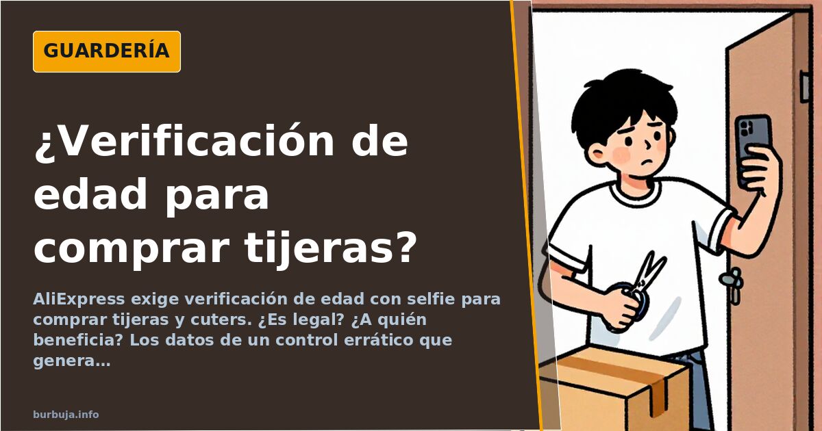 AliExpress exige verificación facial para comprar tijeras