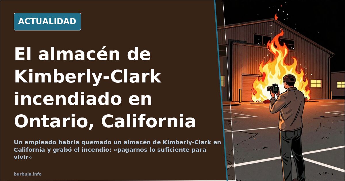 Un empleado graba el incendio de un almacén de Kimberly-Clark