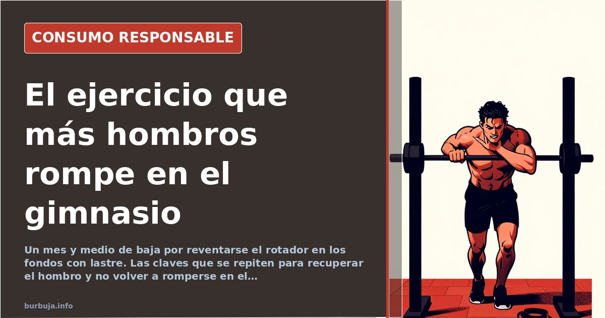 Hombre entrenando fondos en máquina con lastre, ejercicio asociado a lesiones de hombro en el gimnasio