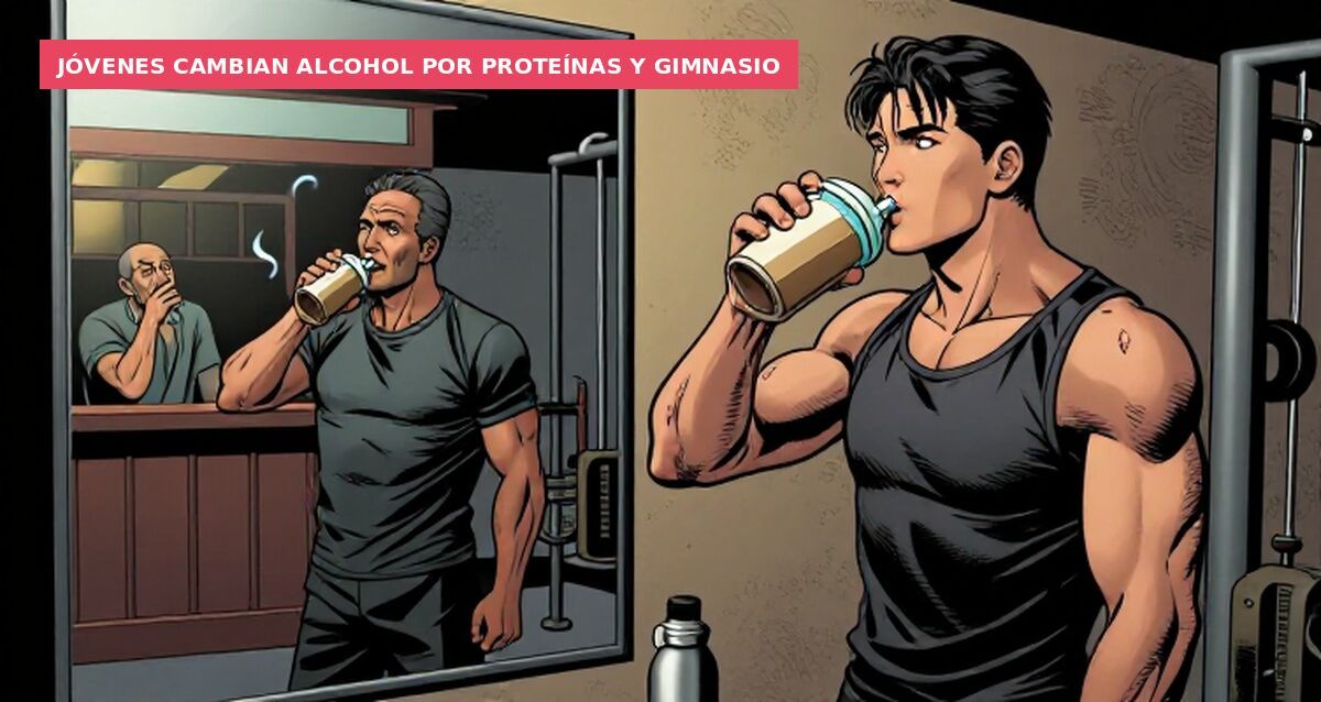 Jóvenes cambian alcohol por proteínas y gimnasio