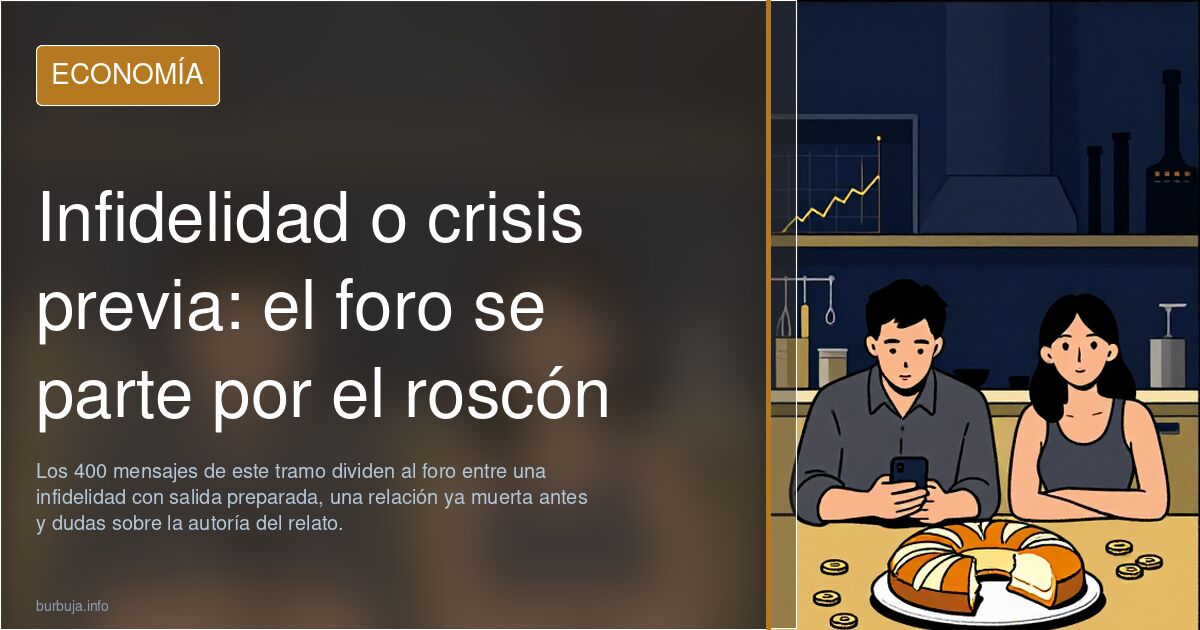 Infidelidad o crisis previa: el foro se parte por el roscón