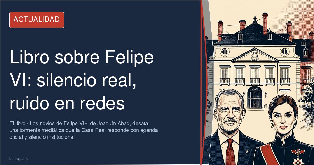 Portada del libro Los novios de Felipe VI sobre la fachada del Palacio de la Zarzuela, sede de la Casa Real española
