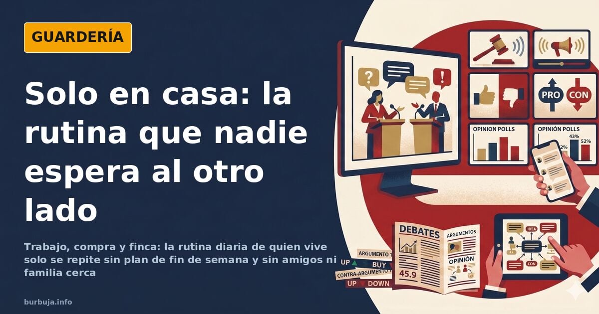 Vida solitaria: una persona sola en un entorno rural