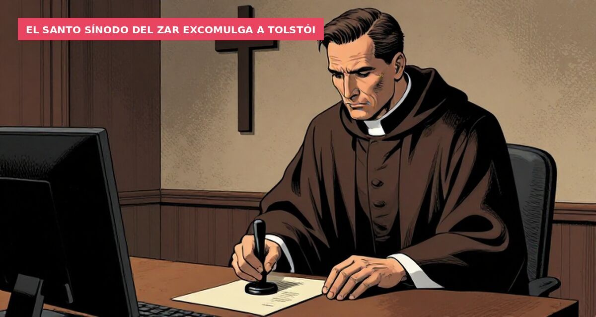 El Santo Sínodo del zar excomulga a Tolstói
