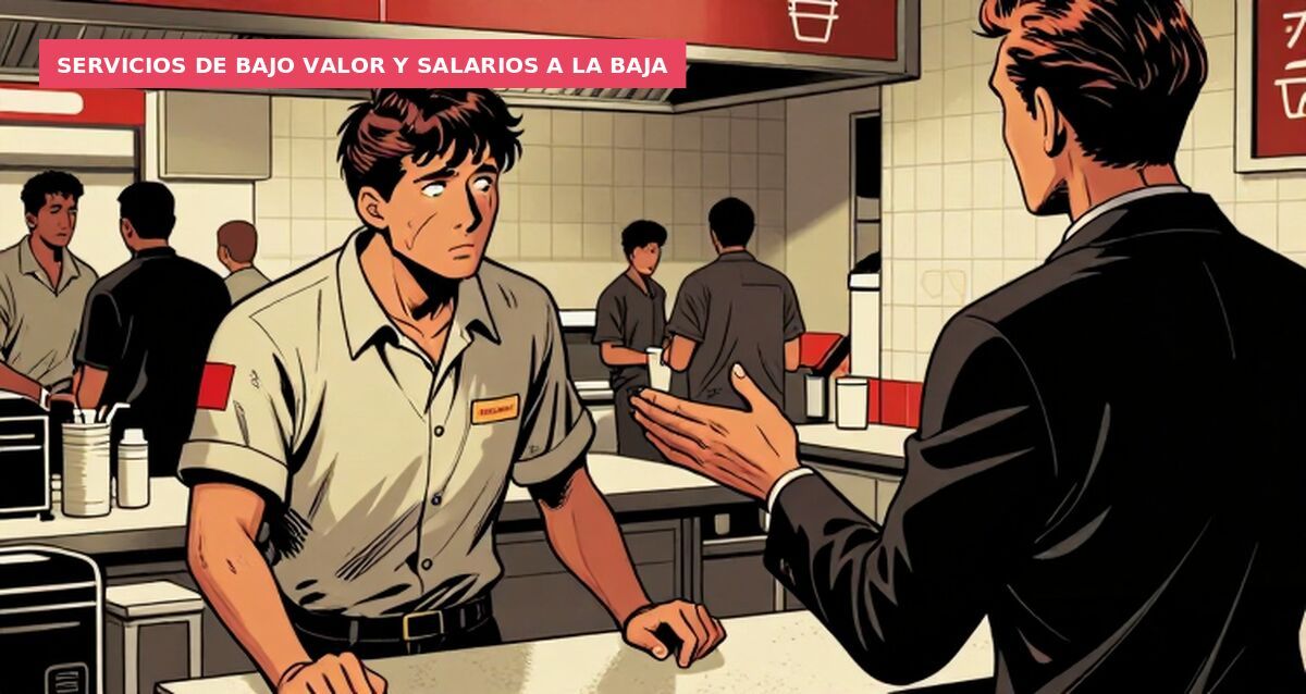 Servicios de bajo valor y salarios a la baja