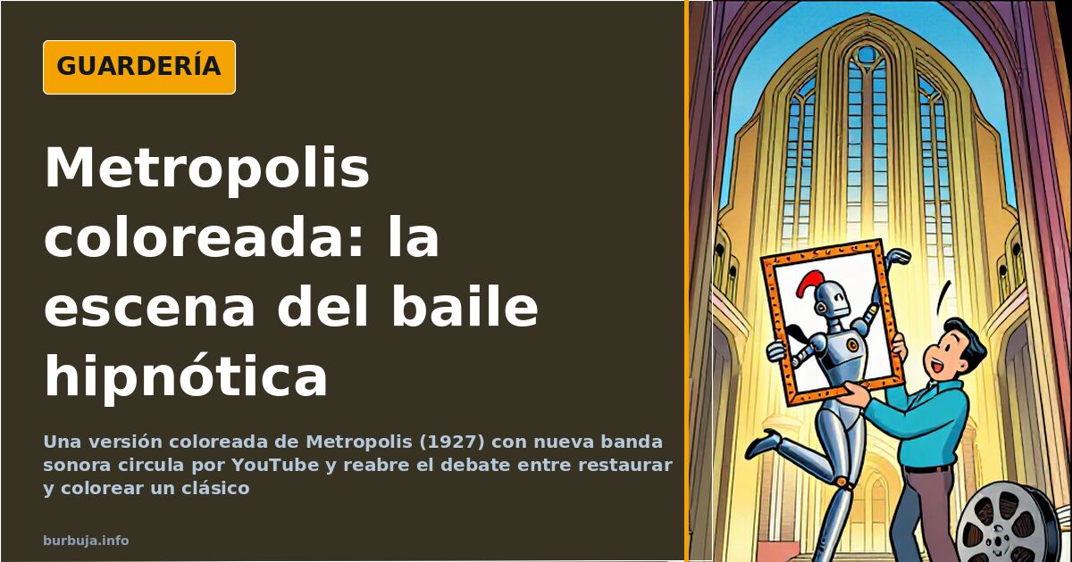 Fotograma coloreado de la escena del baile de Metropolis, el clásico de 1927 dirigido por Fritz Lang