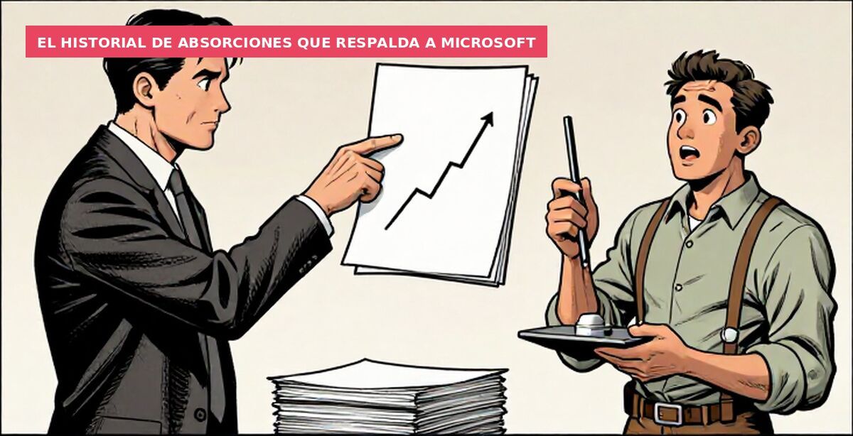 El historial de absorciones que respalda a Microsoft