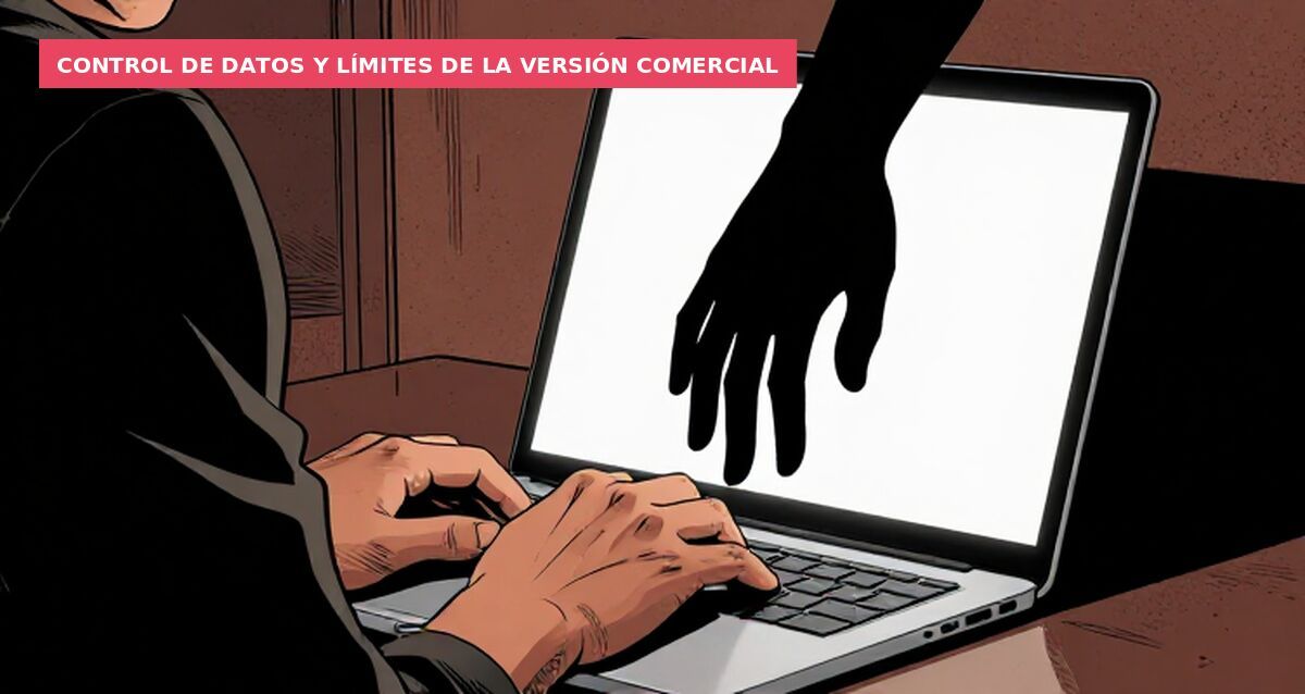 Control de datos y límites de la versión comercial