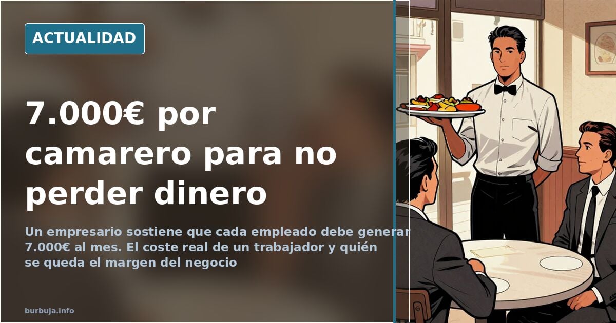 The Restaurateur's Calculation: Each Waiter Must Generate €7,000