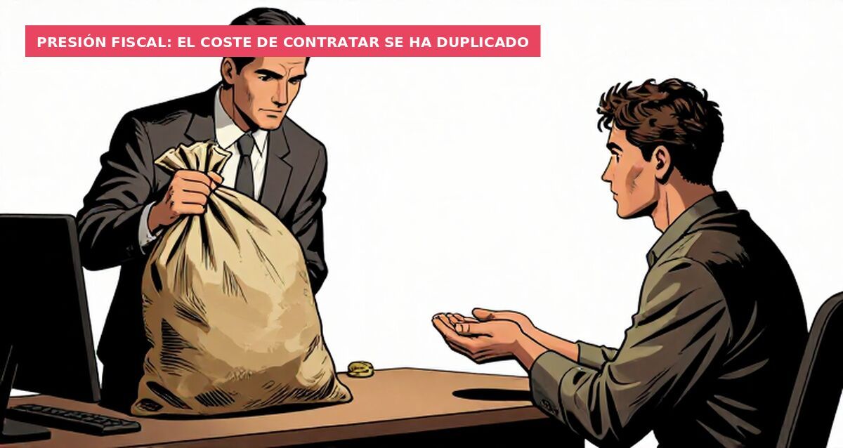 Presión fiscal: el coste de contratar se ha duplicado