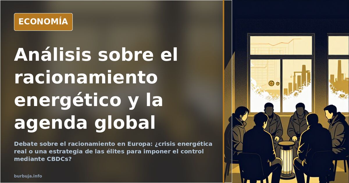Hay que implementar el racionamiento en Europa. Las élites criminales deciden y los borregazos obedecen.