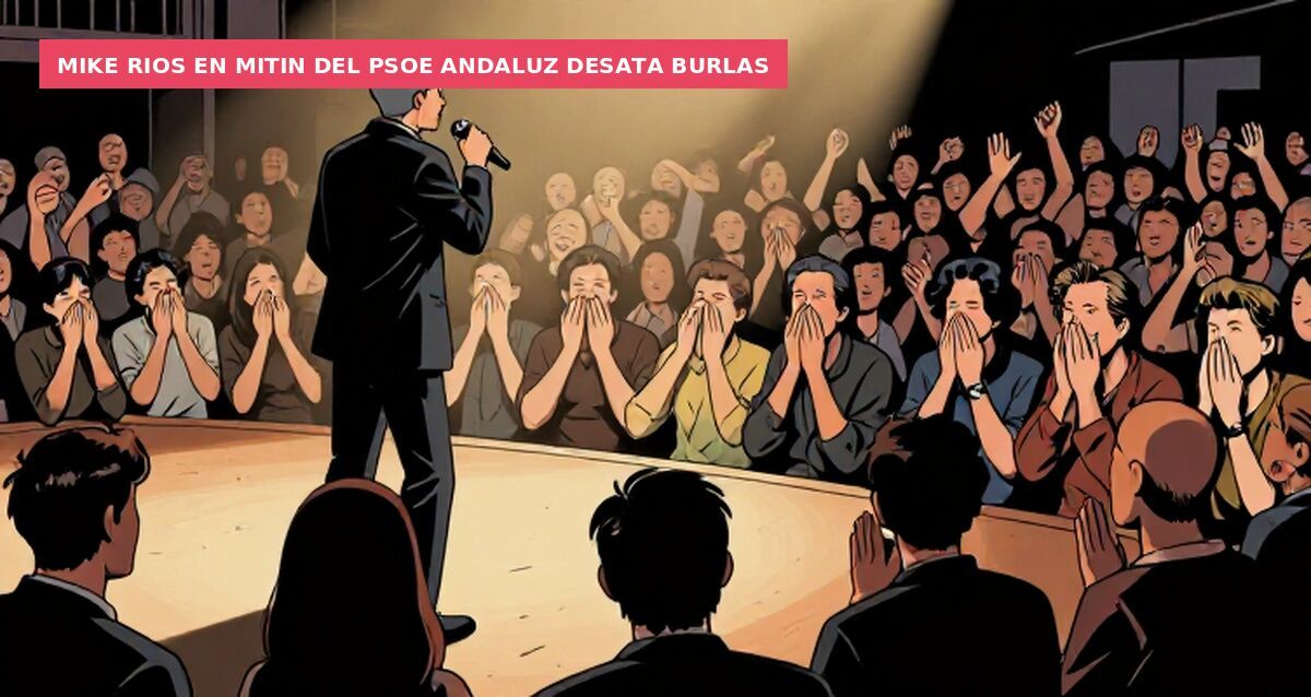 Mike Rios en mitin del PSOE andaluz desata burlas