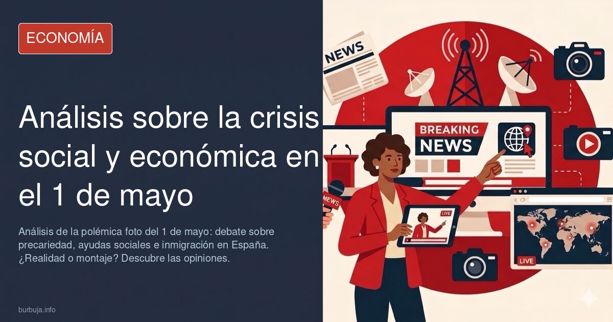 Análisis de la polémica foto del 1 de mayo: debate sobre precariedad, ayudas sociales e inmigración en España. ¿Realidad o mo