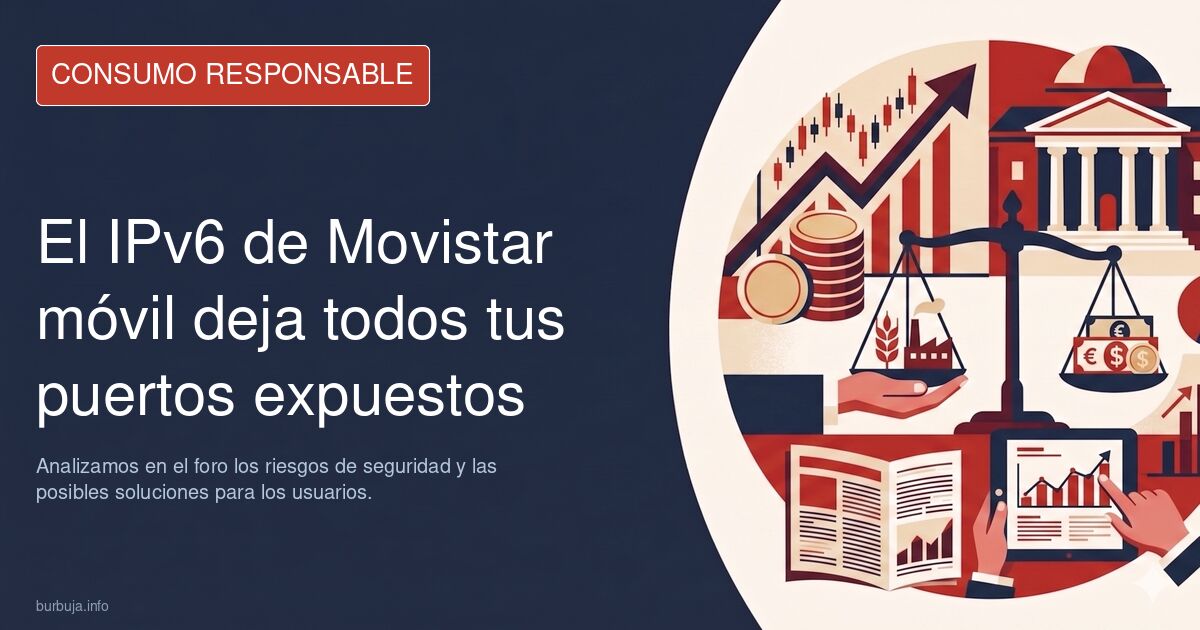 El IPv6 de Movistar móvil expone todos tus puertos a internet. Analizamos en el foro los riesgos de seguridad y las posibles 