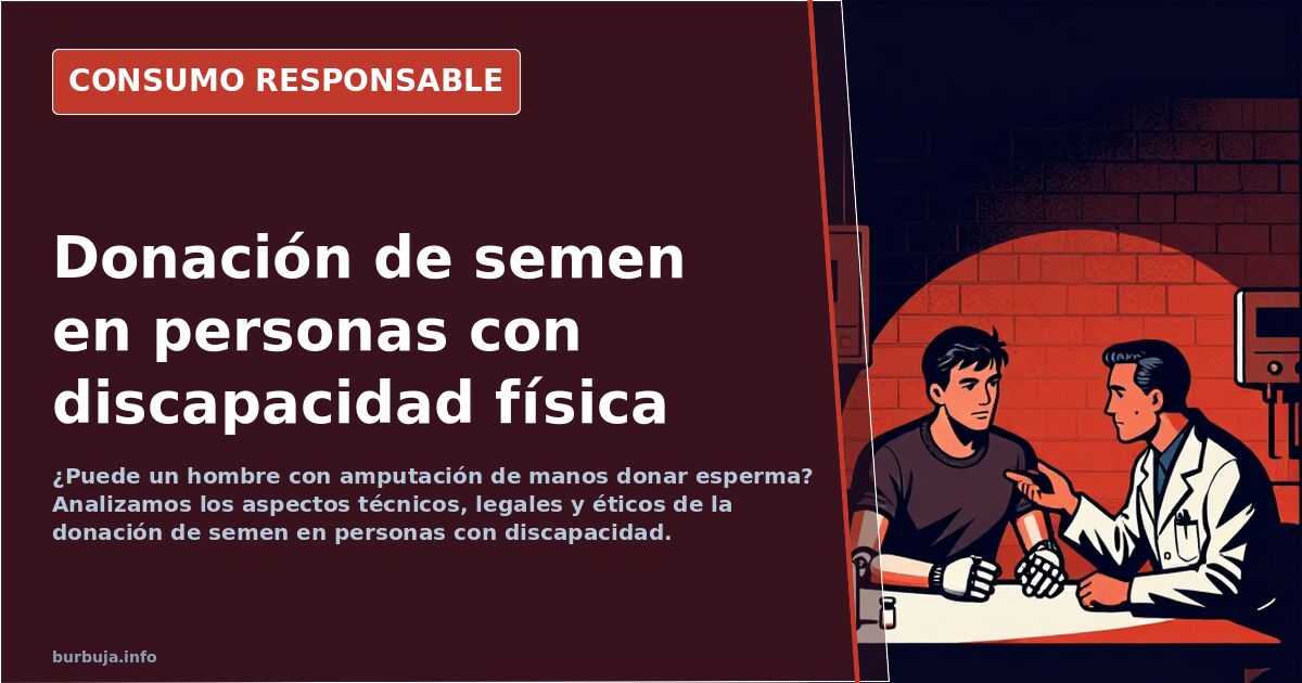 ¿Puede un hombre con amputación de manos donar esperma? Analizamos los aspectos técnicos, legales y éticos de la donación de 