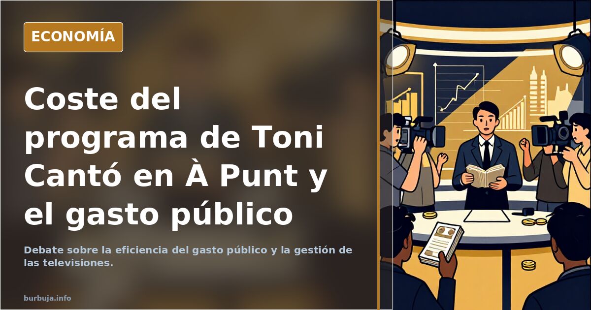 Denuncian que el programa de Fachatoni Canto en A Punt cuesta 77.000€ por entrega a las arcas publicas >:(