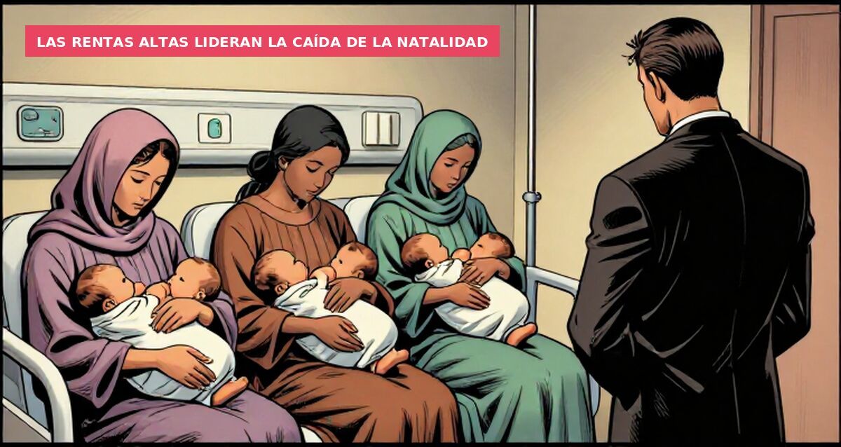 Las rentas altas lideran la caída de la natalidad
