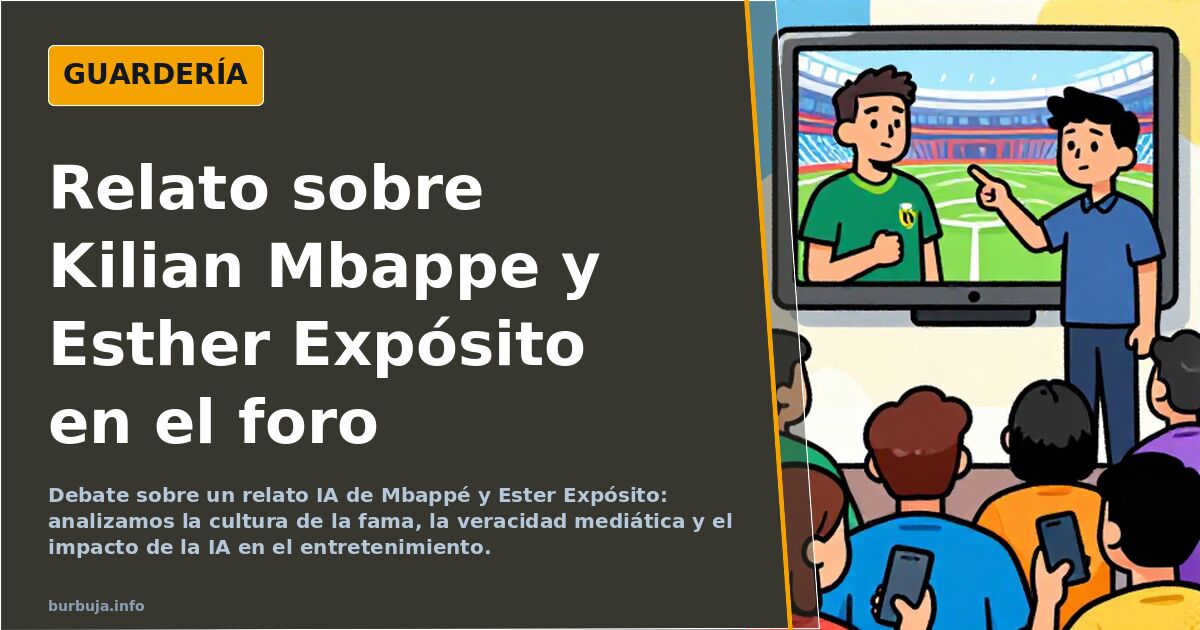 Debate sobre un relato IA de Mbappé y Ester Expósito: analizamos la cultura de la fama, la veracidad mediática y el impacto d