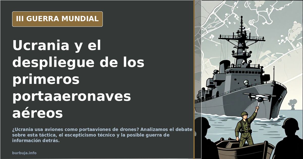 Ucrania despliega los primeros portaaeronaves aéreos de la historia.