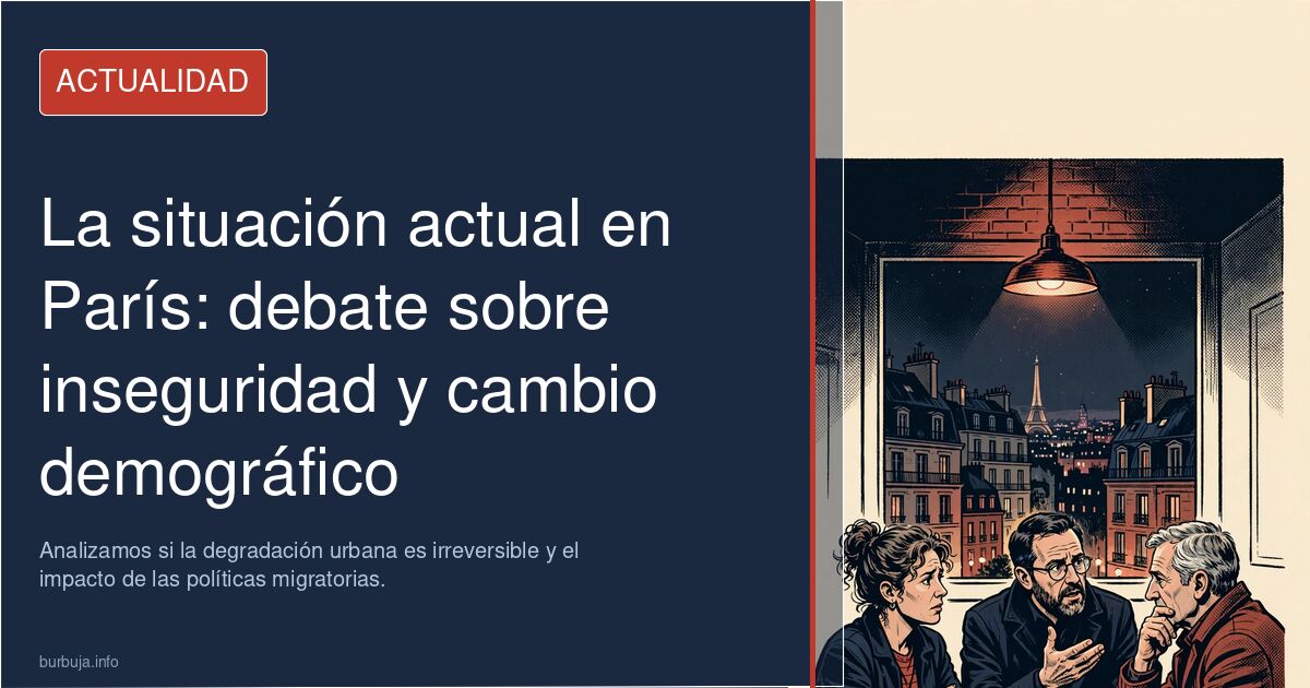 Debate sobre la inseguridad y el cambio demográfico en París. Analizamos si la degradación urbana es irreversible y el impact