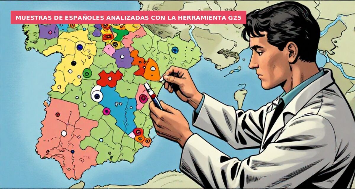 Muestras de españoles analizadas con la herramienta G25