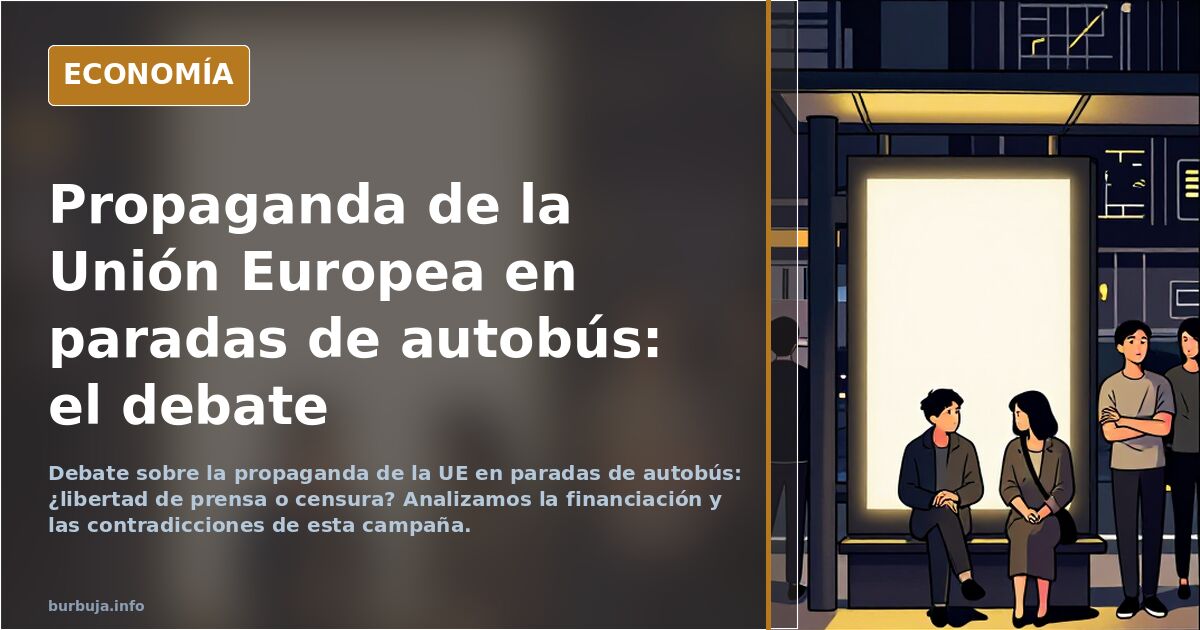 Debate sobre la propaganda de la UE en paradas de autobús: ¿libertad de prensa o censura? Analizamos la financiación y las co