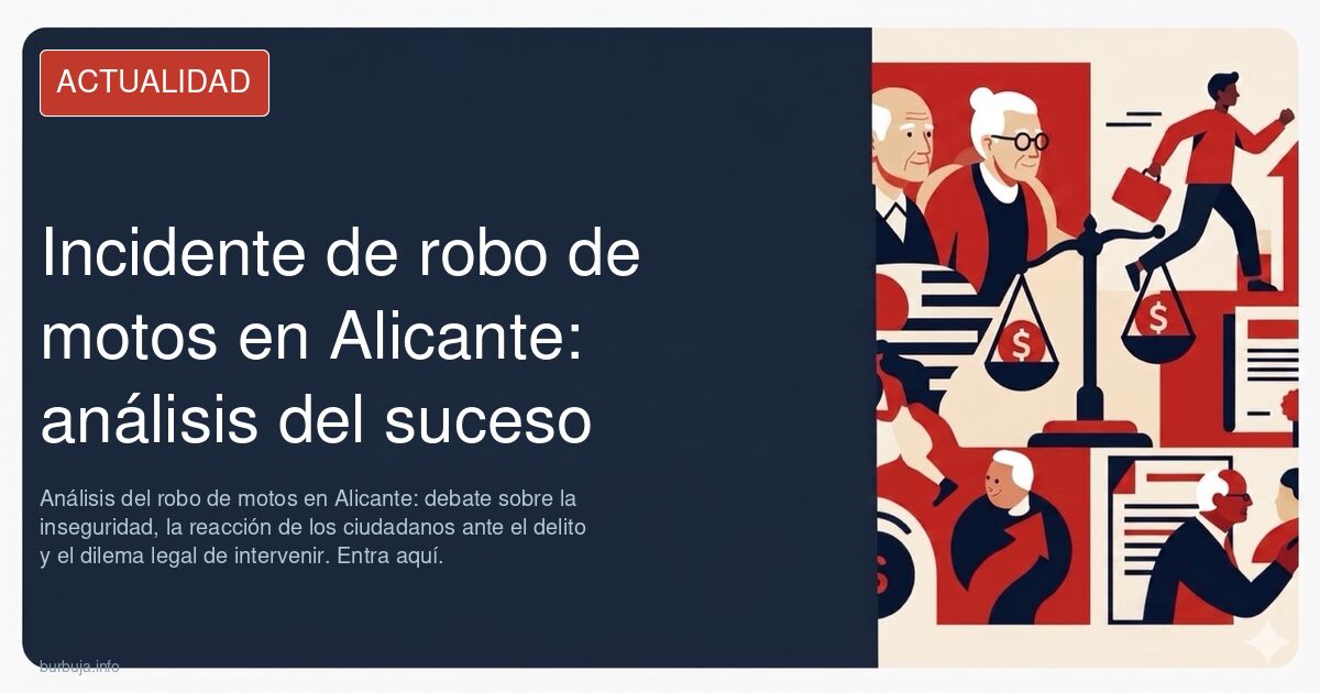 Análisis del robo de motos en Alicante: debate sobre la inseguridad, la reacción de los ciudadanos ante el delito y el dilema