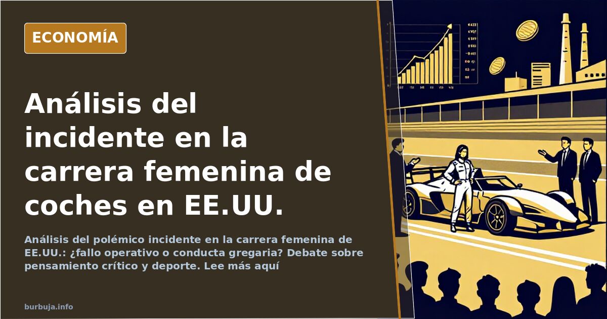 Análisis del polémico incidente en la carrera femenina de EE.UU.: ¿fallo operativo o conducta gregaria? Debate sobre pensamie