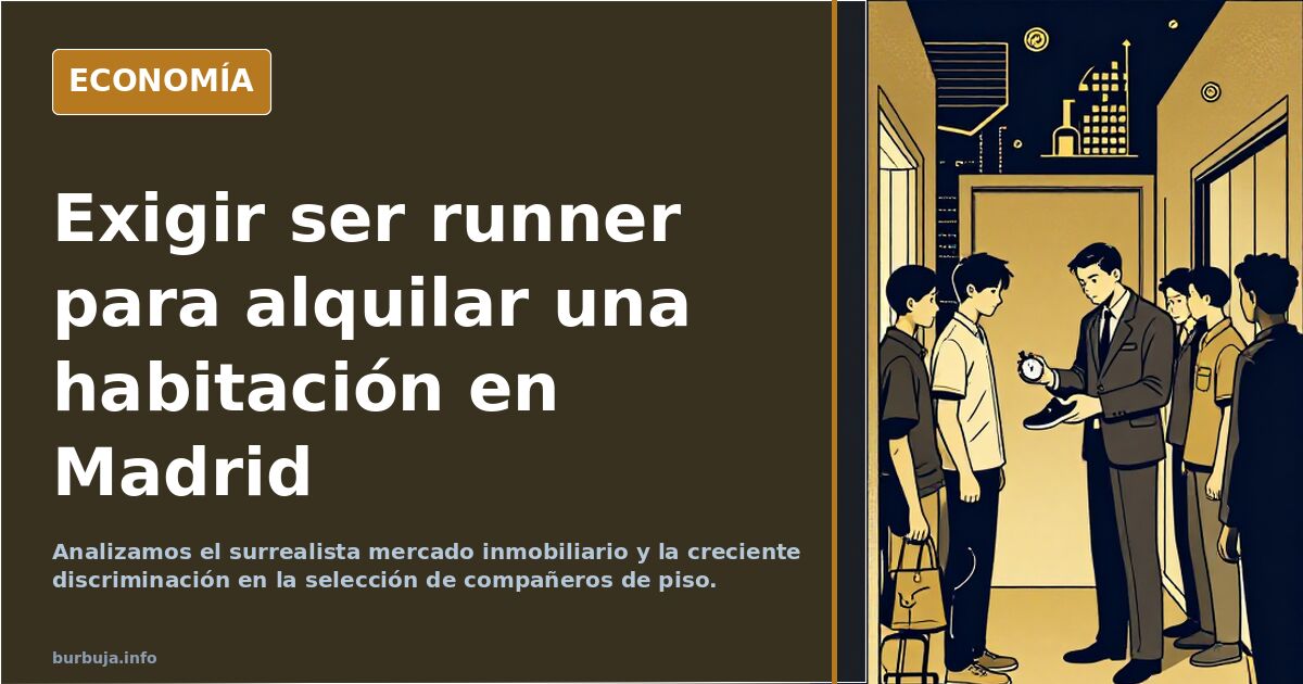 Se ha abierto hilo sobre que tienes que ser runner para alquilar una habitación en Madrid?
