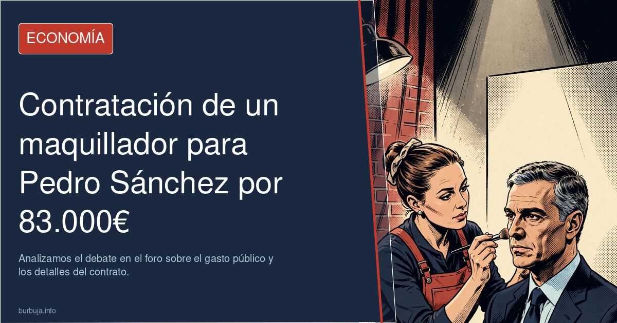 Polémica por la licitación de 83.000€ para un maquillador de Pedro Sánchez. Analizamos el debate en el foro sobre el gasto pú