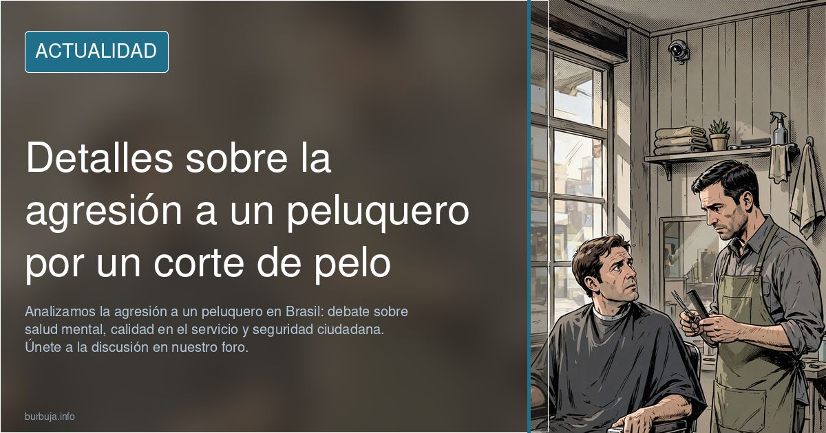 Analizamos la agresión a un peluquero en Brasil: debate sobre salud mental, calidad en el servicio y seguridad ciudadana. Úne