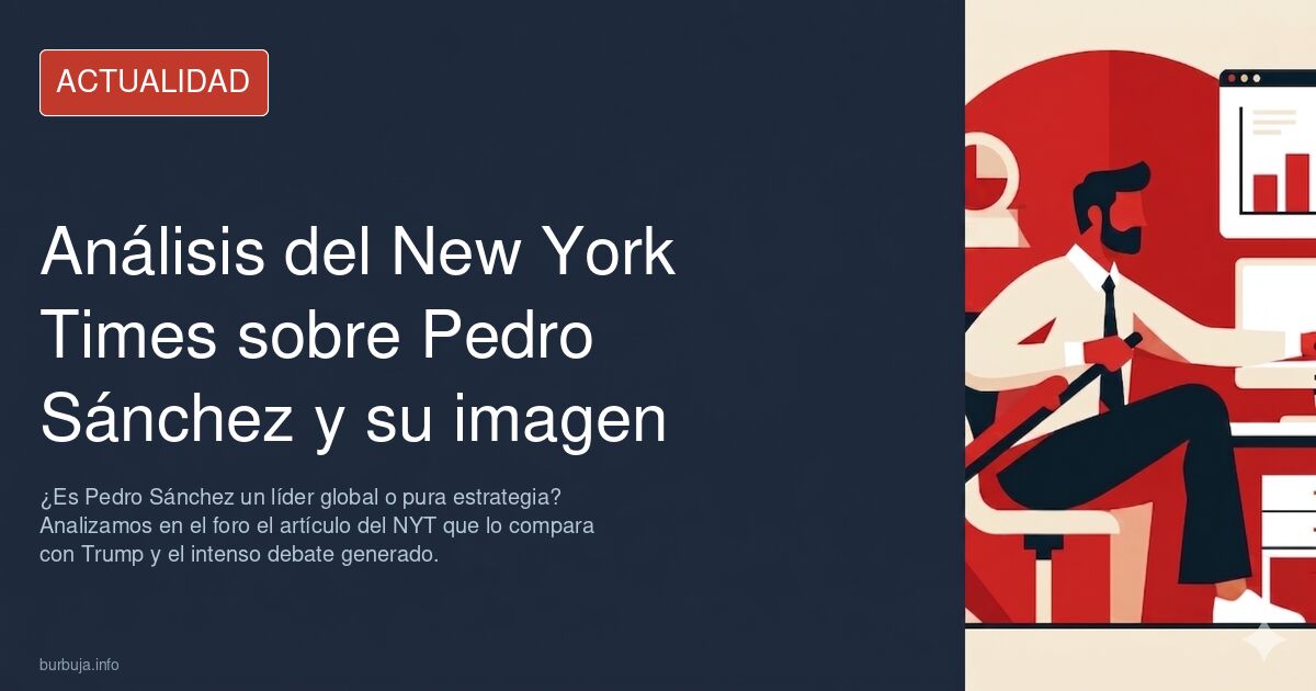 ¿Es Pedro Sánchez un líder global o pura estrategia? Analizamos en el foro el artículo del NYT que lo compara con Trump y el 
