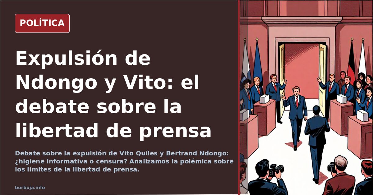 La democracia de Sanchez y señoro: Ndongo y Vito, expulsados de la ruedas de Prensa del Gobierno.