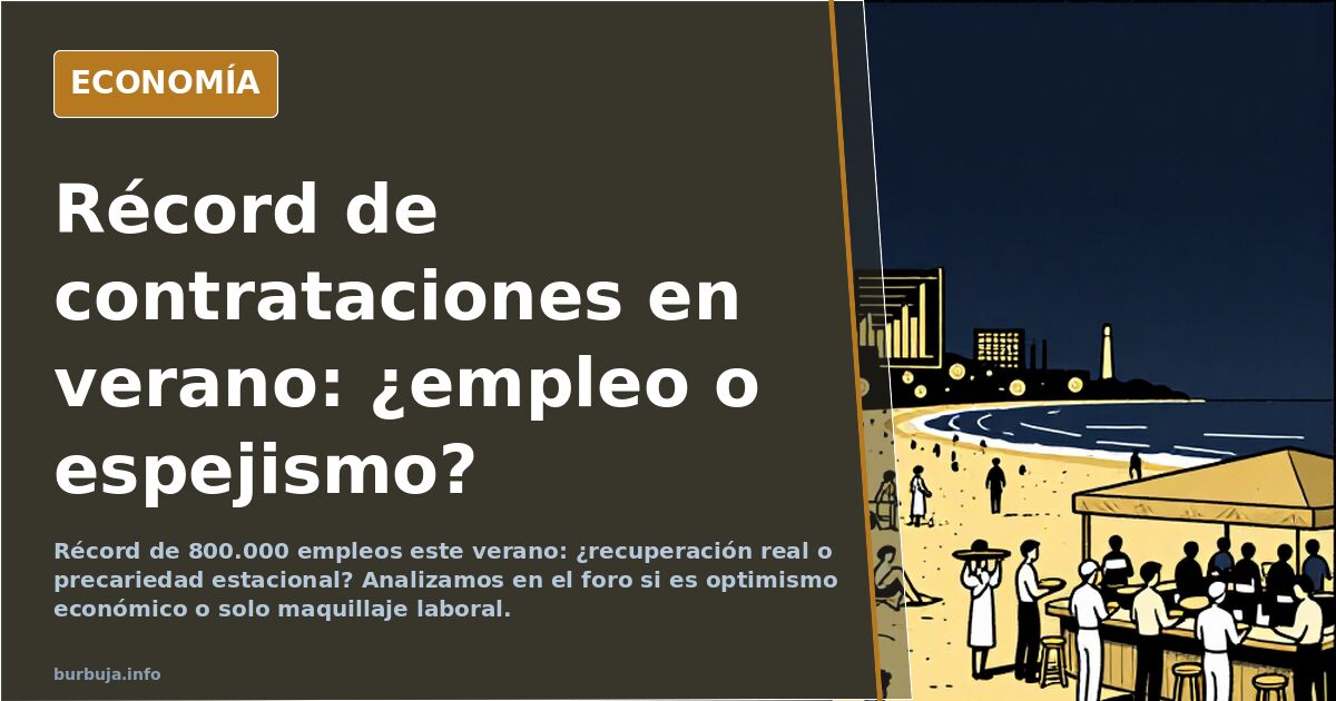 Ejpaña batirá récord de contrataciones este verano, con puestos laborales impulsados gracias al Turismo